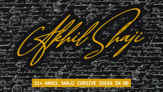 Akhil Shaji name signatures